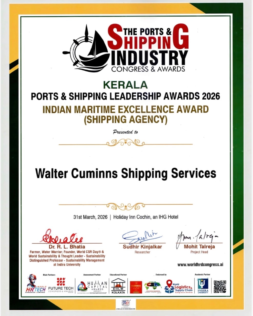 Indian Maritime Excellence Award — Kerala Ports & Shipping Leadership Awards 2026